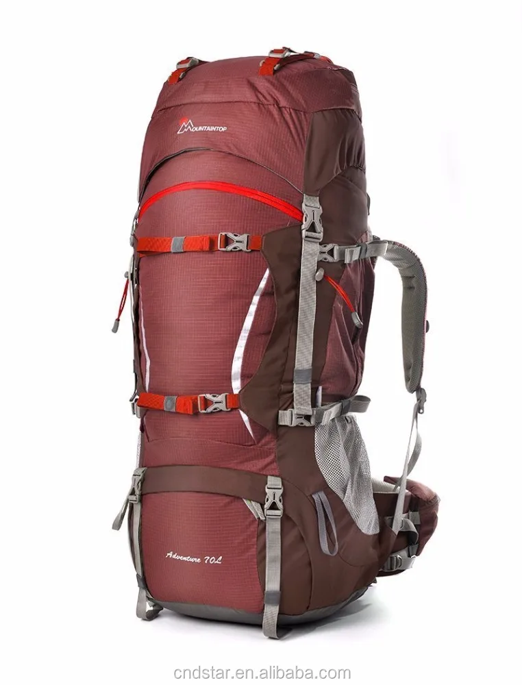 70L+10L Outdoor Sport bag Water-resistant Internal Frame Backpack Hiking Camping