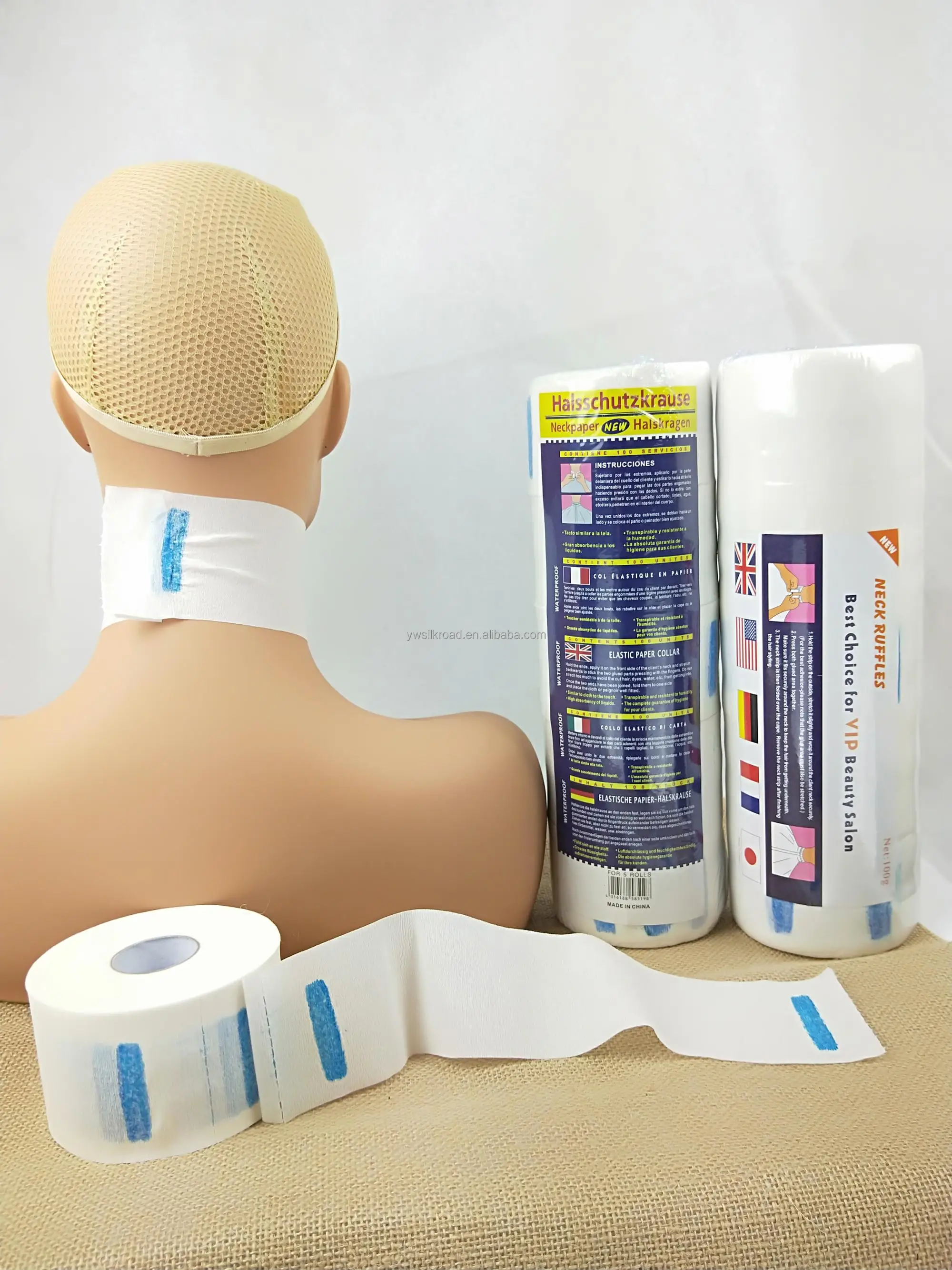 yiwu hair dressing barbershop hair cut blue stick neck collar neck tape