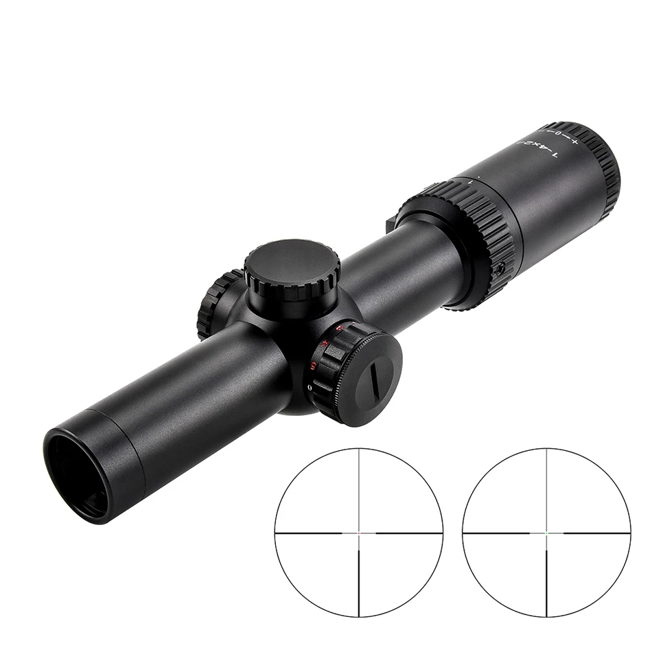 1-4x24 illuminated tactical  30mm tube glass reticle scope
