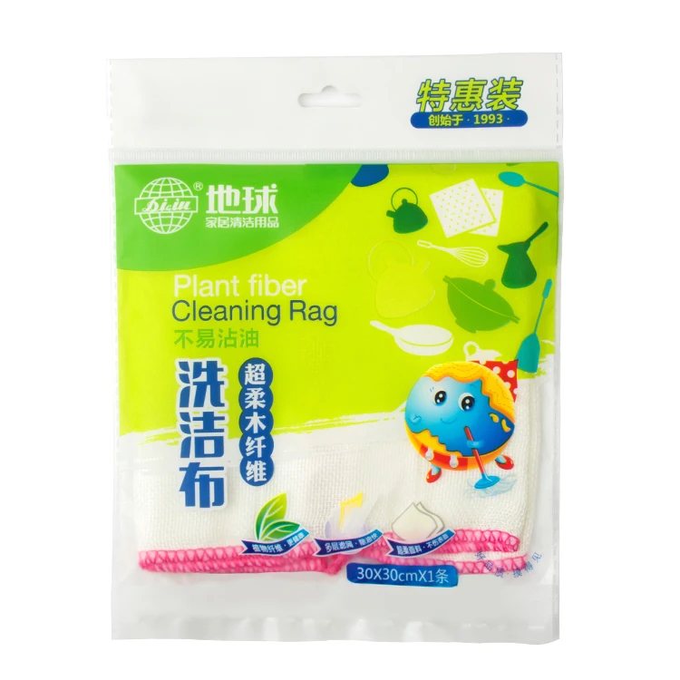 30*30CM super soft non stick oil white color household cleaning rag microfiber cloth