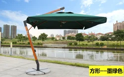 European high-end commercial solid wood square outdoor umbrella
