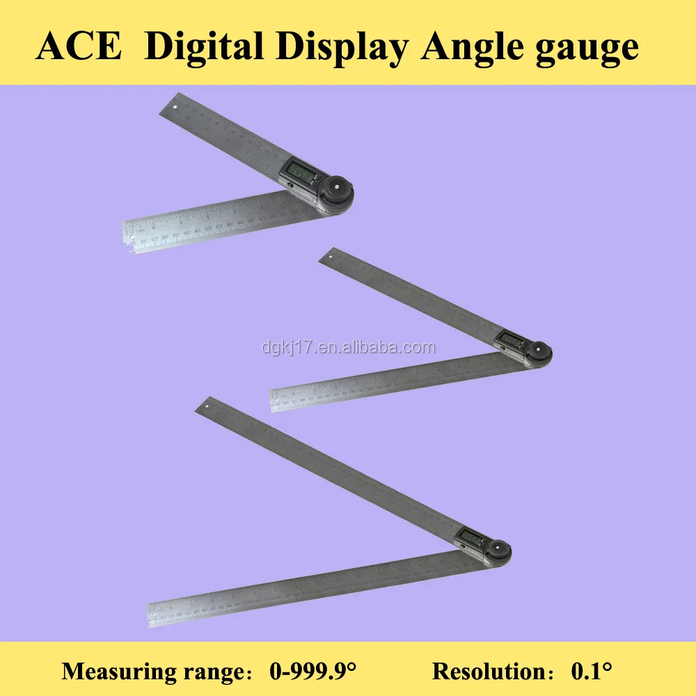 Electronic Digital Angle Finder Meter Protractor/Goniometer Ruler 360 Degree Angle Steel 200mm 2-in-1
