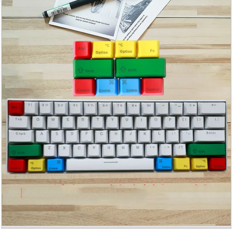 OEM/ODM customize Shenzhen Keyboard accessories Colorful PBT Keycap accept OEM with keycap puller