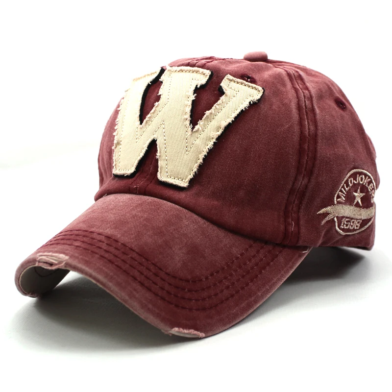 5 цветов ретро Корейская версия W Мужская и женская потертая старая потертая бейсбольная шляпа с буквенным принтом оптовая продажа