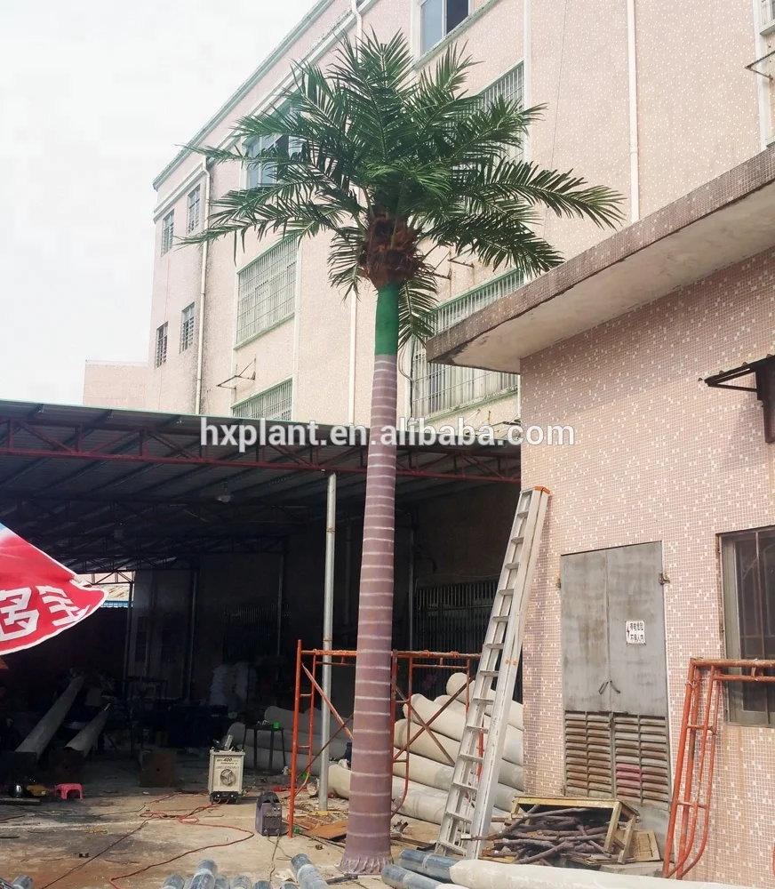 Outdoor 7 meters artificial king coconut palm mega royal tree with 40cm trunk diameter