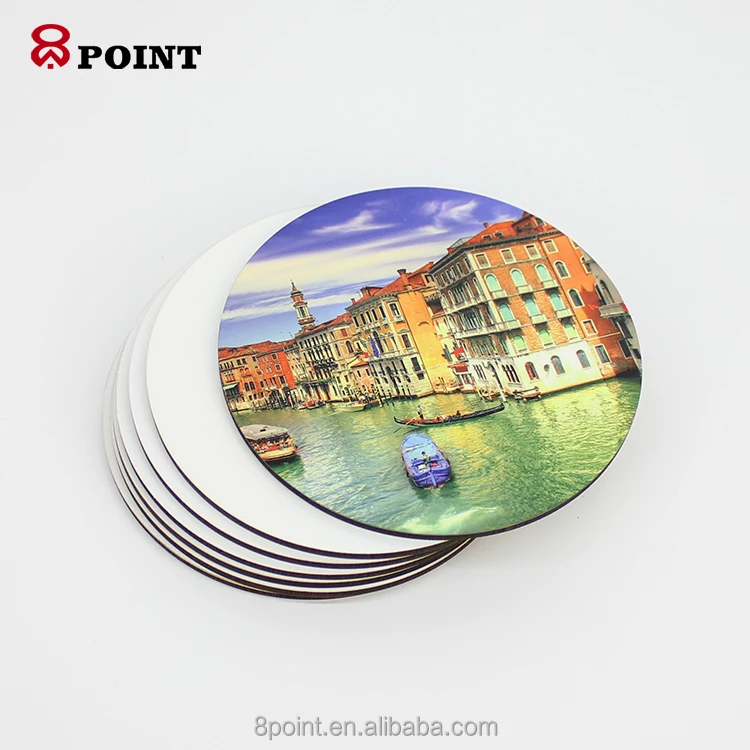 DIY печать пустая Сублимация mdf подставка без пробки 95x95x3 мм