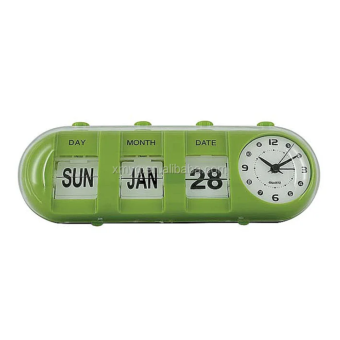Hot sale plastic clock easy to read flip desk & table clock battery operation desktop flip clock