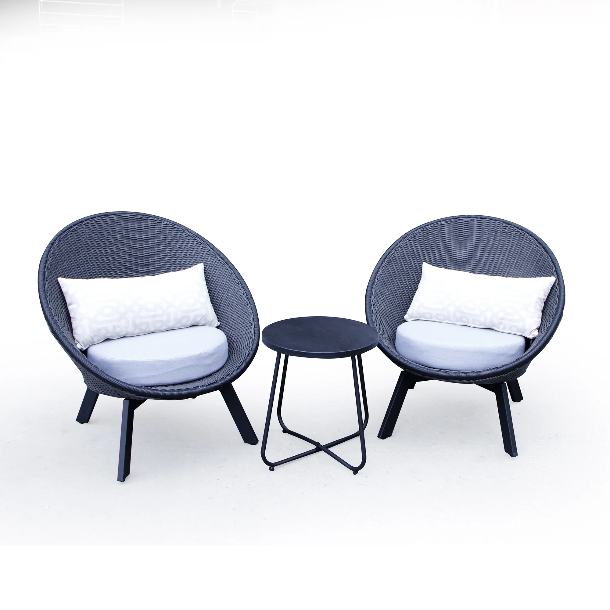 
Modern and cheap all steel leisure 3 piece bistro set for patio balcony furniture 