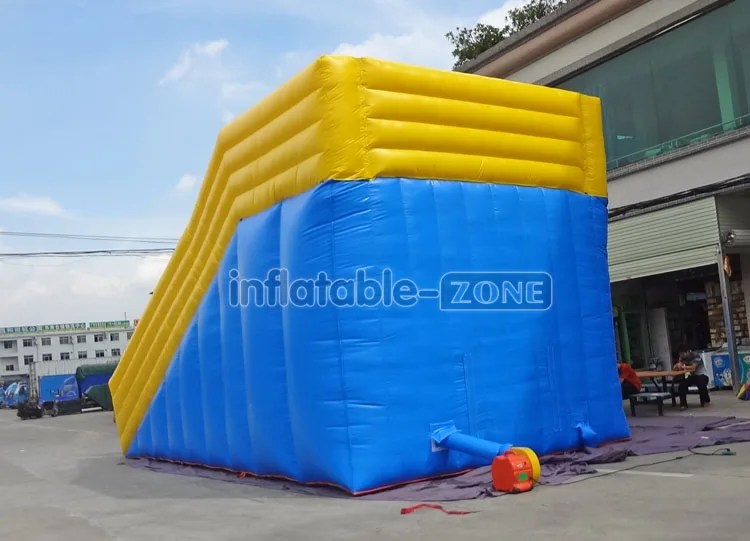 Yellow and blue Inflatable Zorb Ball Ramp for sale, inflatable zorb ball race slope