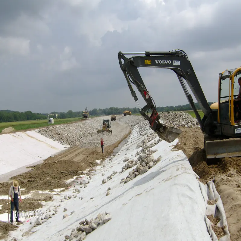 
PP / PET impermeable non - woven geotextile for construction 