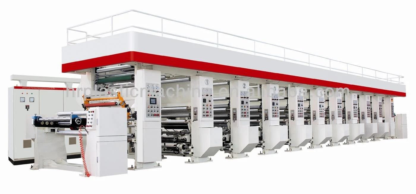 Plastic Ordinary Gravure Printing Machine 2 4 6 color rotogravure machine printing / Printing Machine HRASY-600-1600