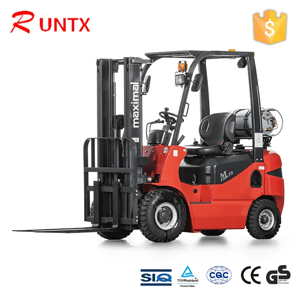 Максимальная FGL15T 1.5 тонны Бензина и LPG Двойное Топливо Вилочный Погрузчик
