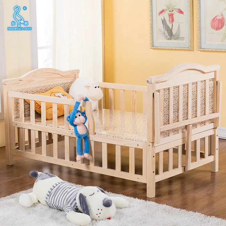 Wholesale Safety Design Solid Wood 24 kg Folding Pine wood / MDF Baby Playpen Bed For Living room/Babies and kids