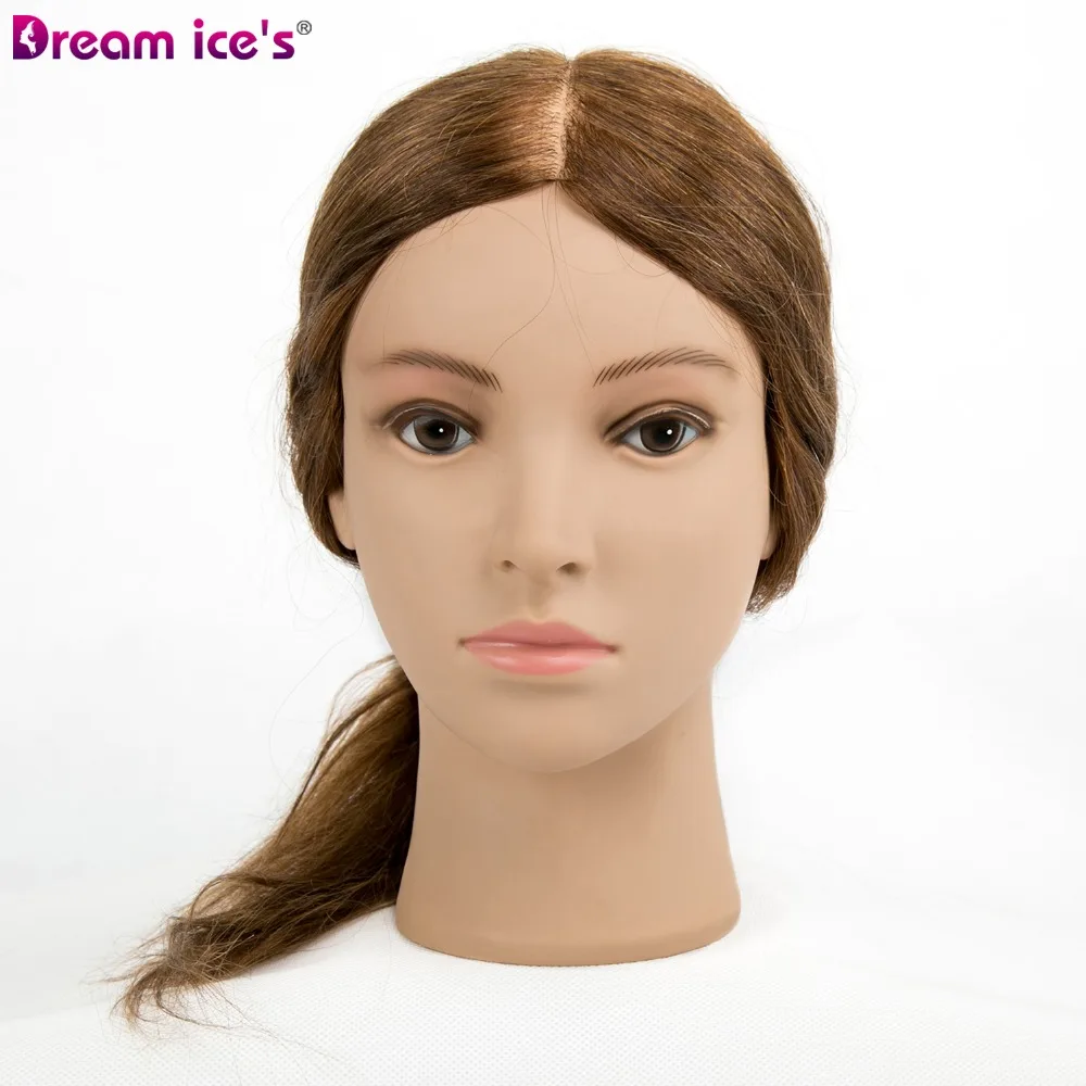 100% real human hair african american salon practice hairdresser training mannequin dummy doll head with shoulders