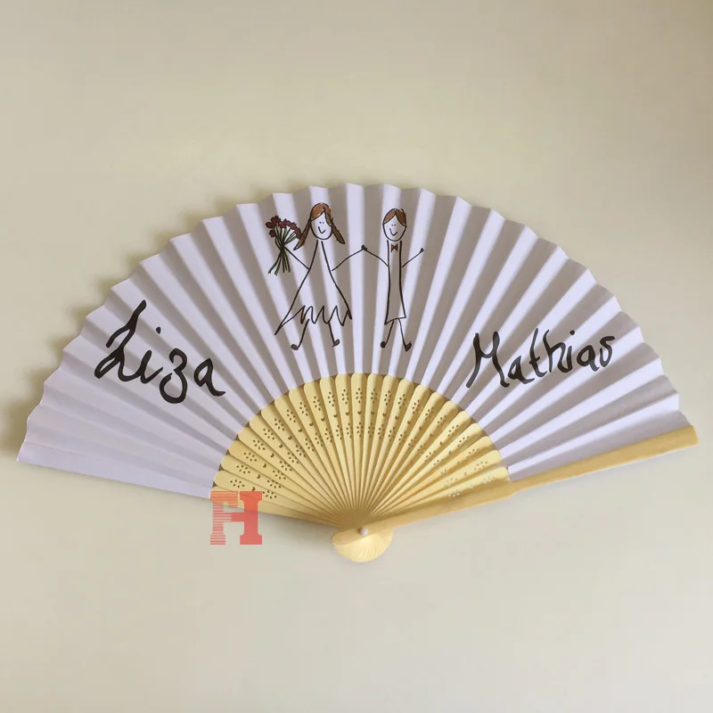 Китайские традиции, ручной складной бумажный веер для праздников с индивидуальным принтом