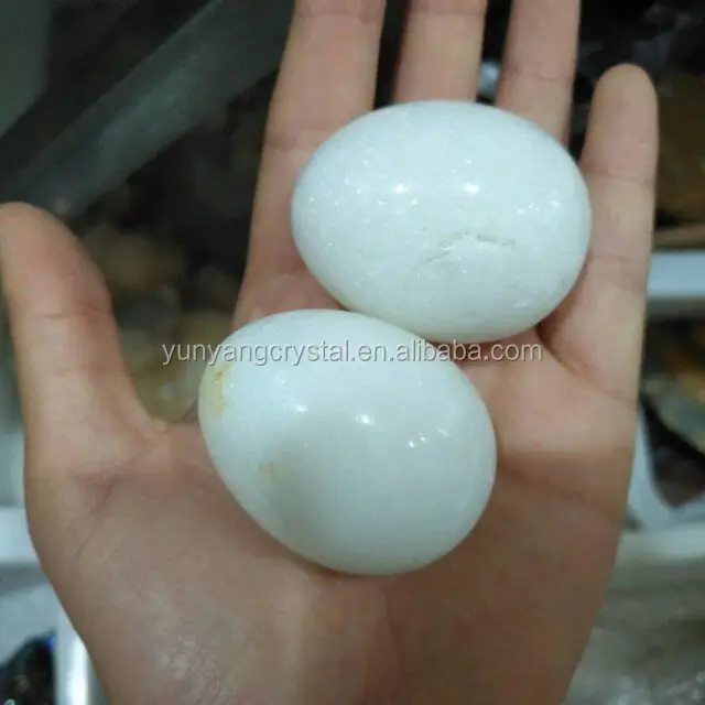 Natural white jade stone eggs wholesale price crystal stone eggs