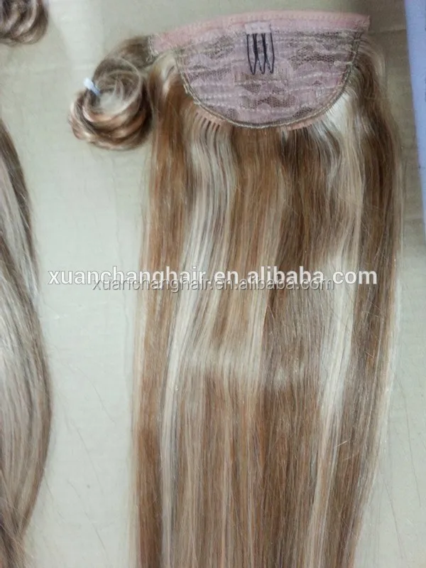 Light Brown Remy Brazilian Ponytail Hair Extension