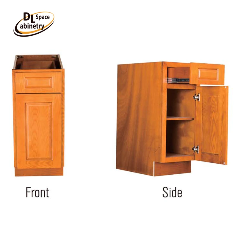 Wood Rta Frame Kitchen Cabinet Natural Solid Wood Door & Drawer Base Cabinets Drawer SLIDE Drawer Basket Handle & Knob Plywood