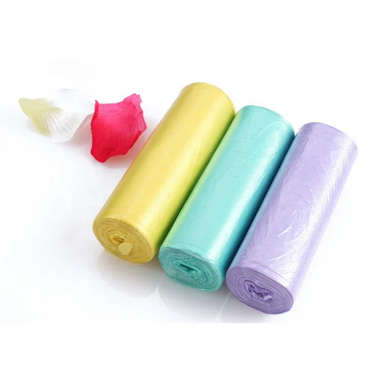 50 Pcs/Rolls Ldpe Trash Plastic On Extra-durable Point Breaking Litter Flat-top Star Seal Customizable Coreless Roll Garbage Bag