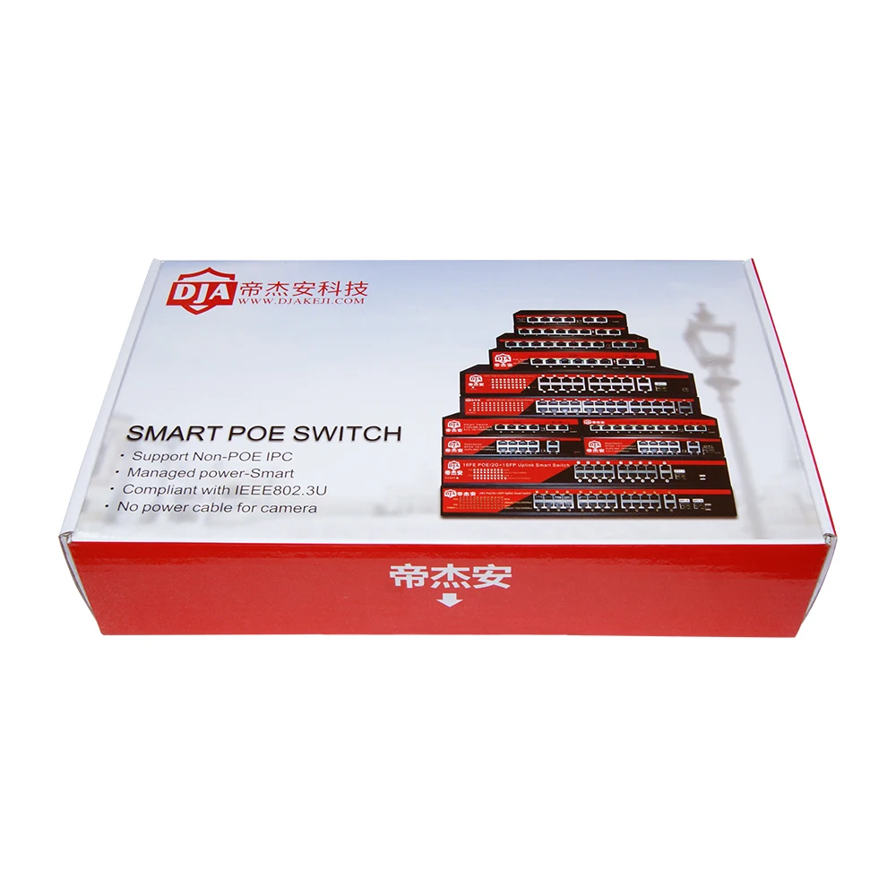 Smart 24+2 port poe switch outdoor ethernet ports for CCTV