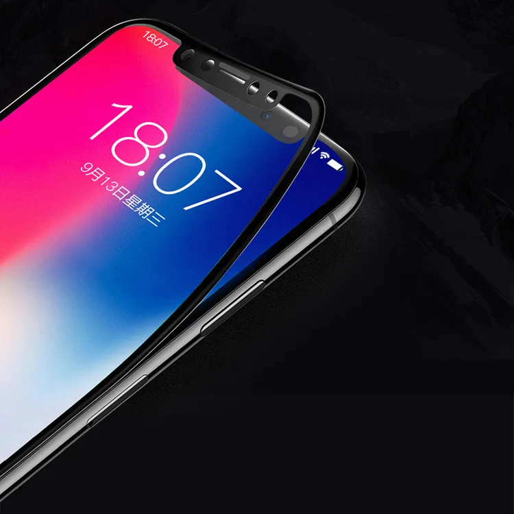 For Iphone X Screen Protector Anti-Blue Light Curved Full Cell Phone Cover Tempered Glass Film