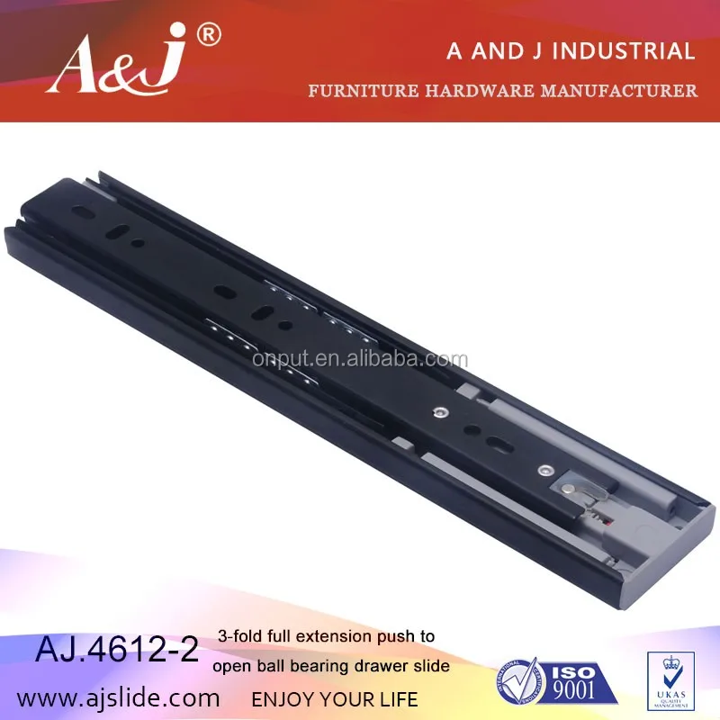 New 45mm push open full extension center mount drawer slide