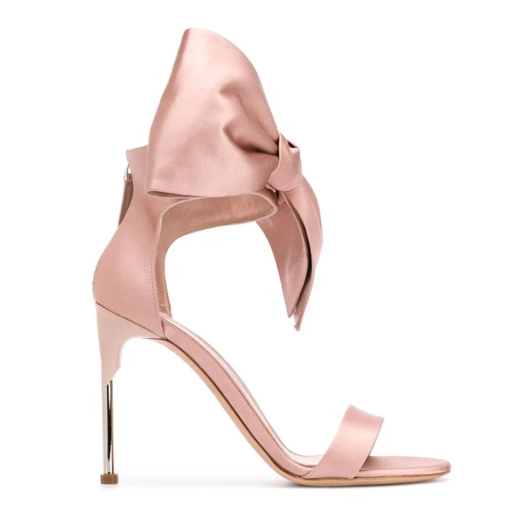 Summer new arrived custom women high heel satin dress shoes