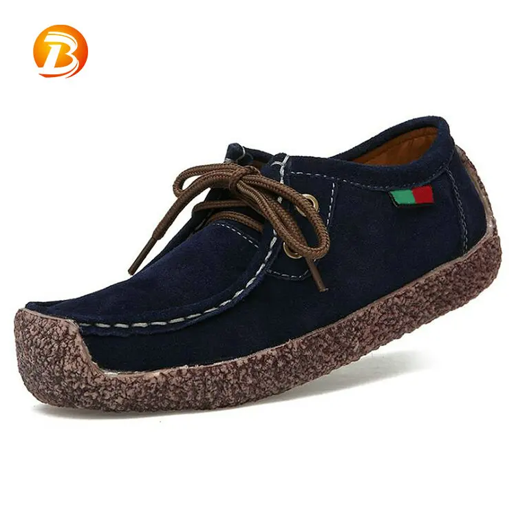 Fashion casual leather flat soft bottom new style loafer shoes men