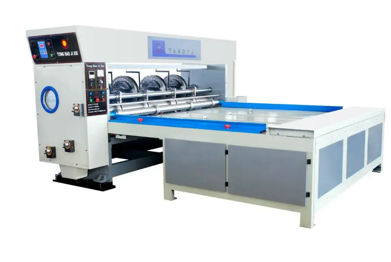 Rotary separately cutting creasing slotting machine for corrugated carton