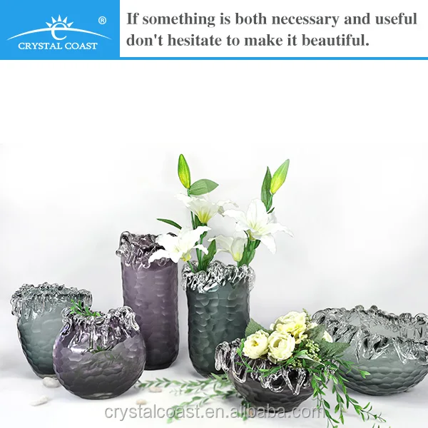 Antique Murano blue glass ball vase