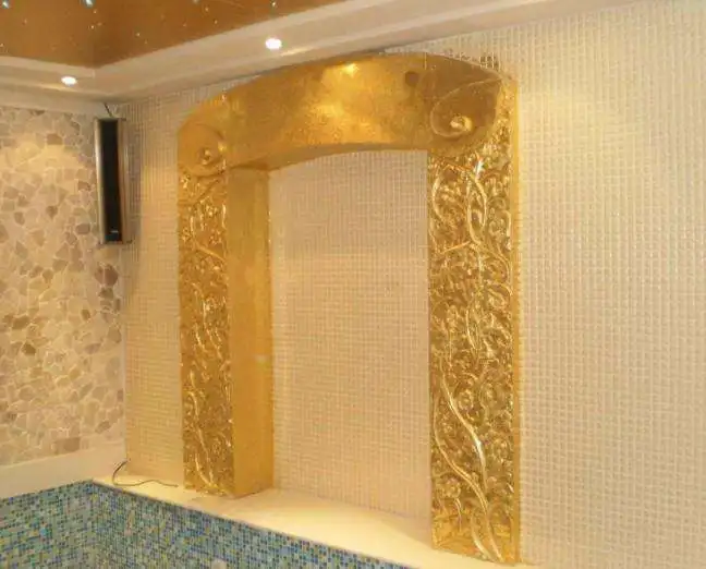 Gold leaf flakes Sheets Color 2.5 large fragment gold leaf copper foil flakes decorating Art Crafts Material Gilding 120 g / CTN