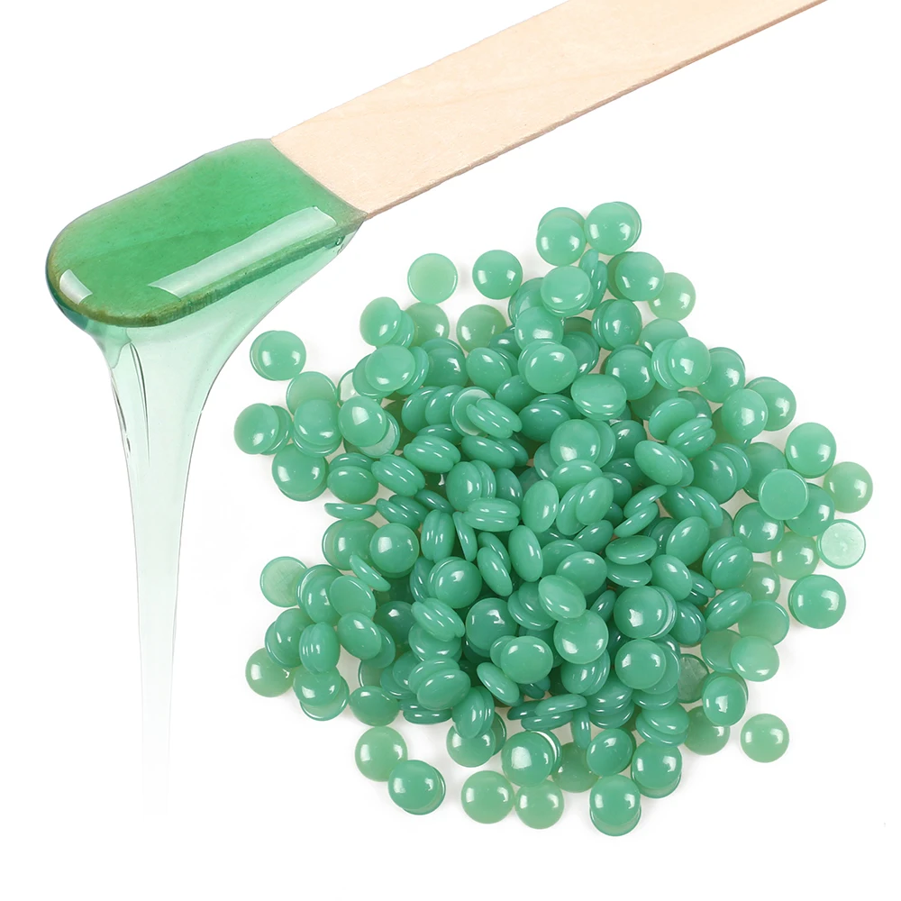 300g aloe Wax Beads Hard Solid Beans  Granules Hot Film Waxing Beads for Body  Hair Removal depilatory wax beans