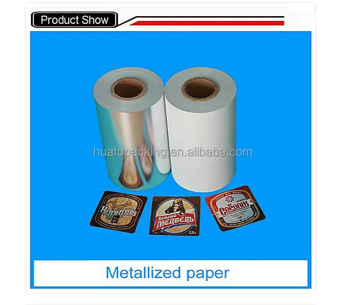 
Printing Embossed Silver Metallized Paper For Beer Label 