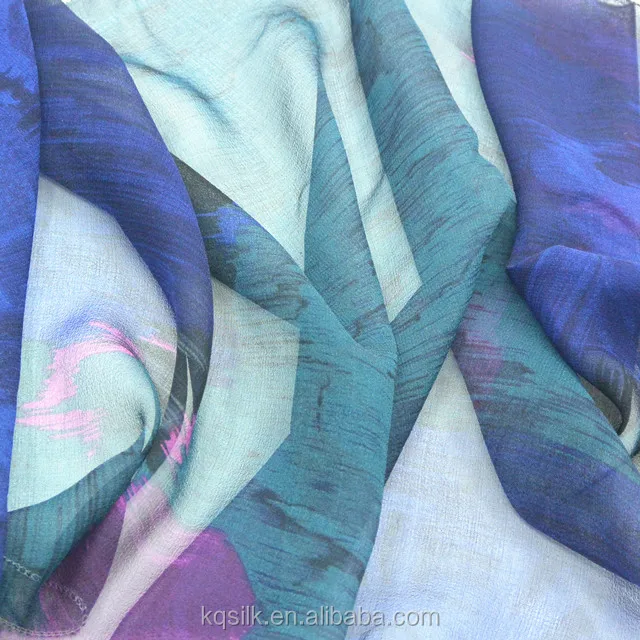 Прозрачная ткань из натурального чистого шелка жоржетта