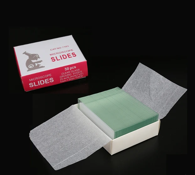 Medical Glass Microscope Slides Single Depression Concave