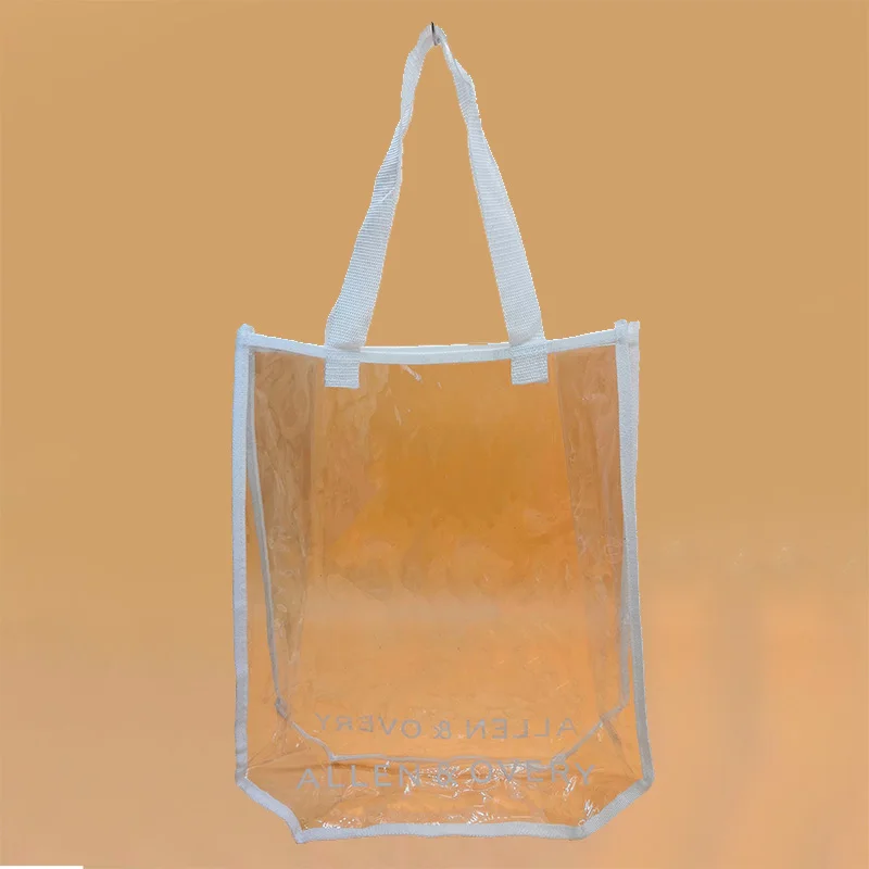 High Quality 30C clear Pvc Waterproof Vinyl Tote Bag