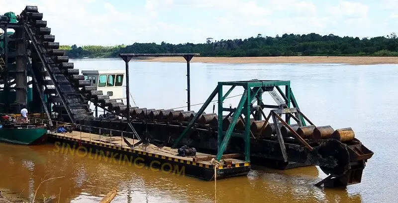 Gravity Bucket Ladder Dredger Gold Dredging Boat for Sale