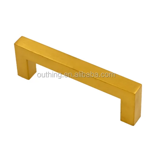 New Regular Customized Metal stainless steel square brass cabinet handle