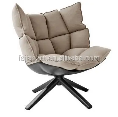 
B&B Italia husk chair fiberglass leisure chair for living room 
