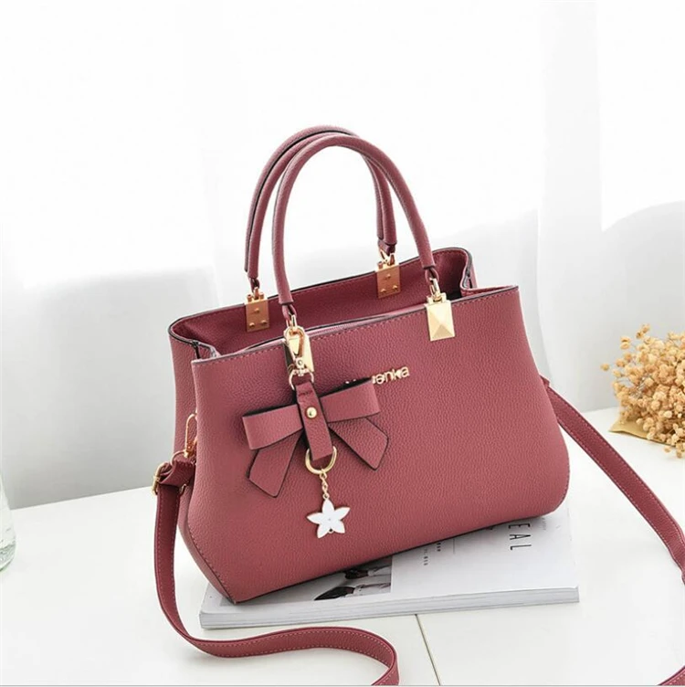custom handmade brown tote 2024 big Fashion lady pu luxury genuine leather handbags for women