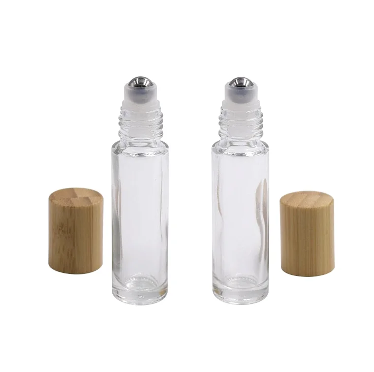 Glass Cosmetic Packaging 4ml 6ml 10 ml 15ML perfume oil roll on glass bottle with roller ball