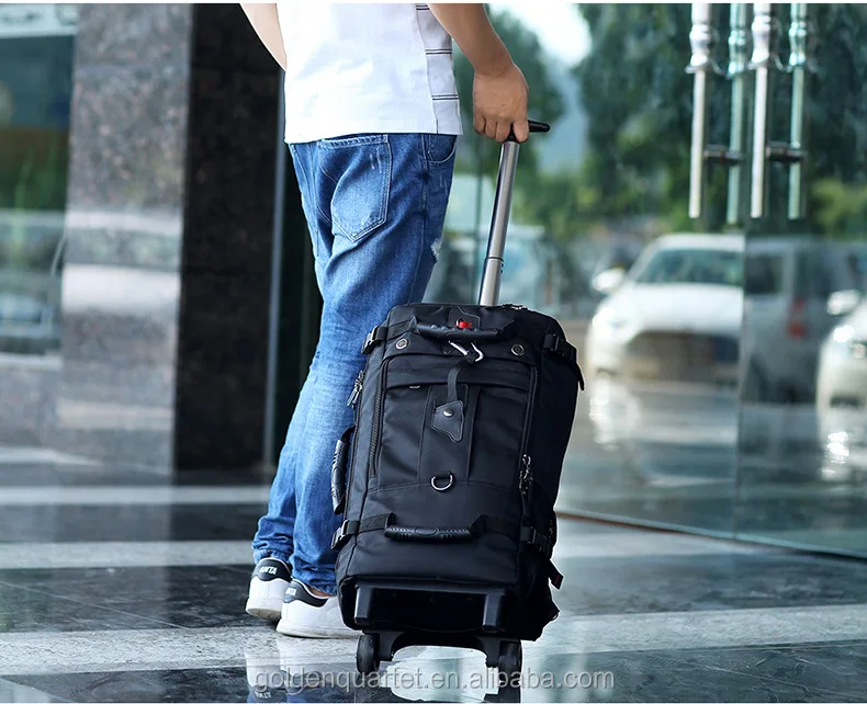 High quality outdoor trolley travel backpack bag school bag upright Travel Luggage Trolley laptop Backpack