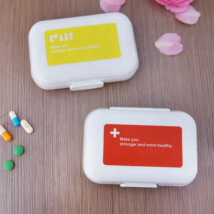 Pill Box for Travel Vitamin Pill Organizer Hard Plastic Pill Case