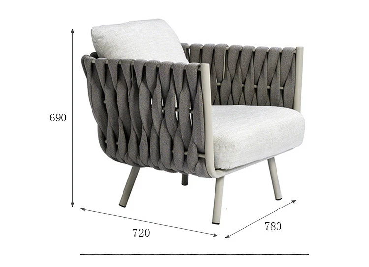 modern outdoor rattan rope outdoor furniture