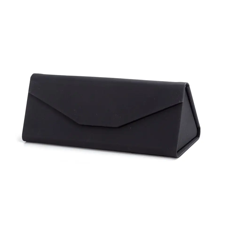 PU wood printing folding sunglasses box triangle sunglasses case custom logo box