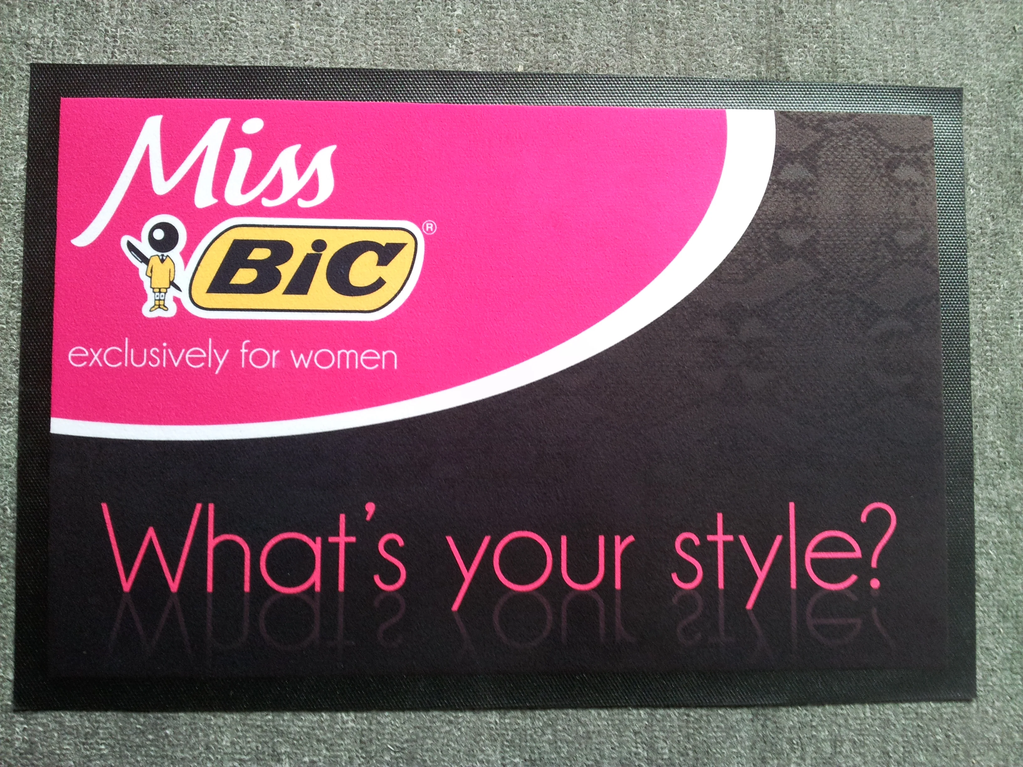 Full colour dye sublimation imprint floor mats and door mat
