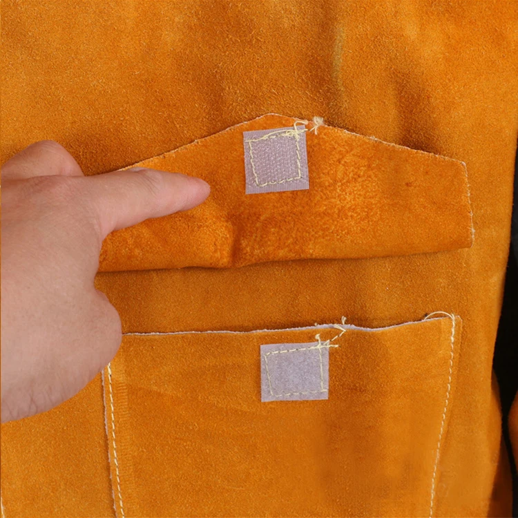 Cow leather welder protective clothing wear resistance and high temperature welding suit