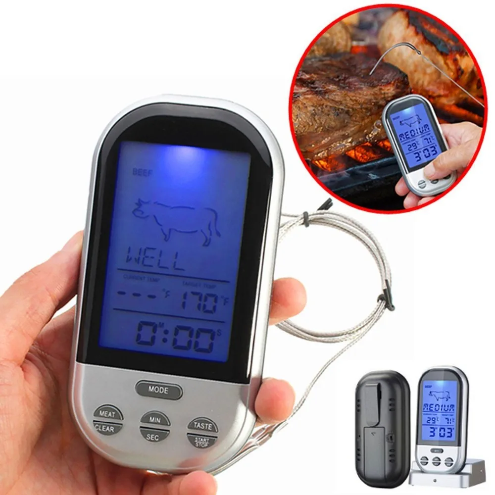 Amazon Hot Sale Wireless Instant Read Turkey Cooking Steak Thermometer Digital Meat Thermometers for BBQ and Oven