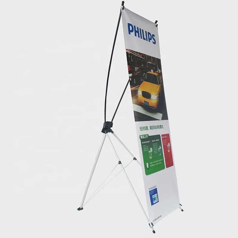 New stainless iron x stand banner display x banner size 100*200