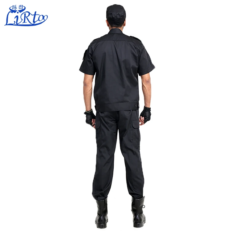 
High Quality Latest Unisex European style and American style security guard Military uniforms Black 